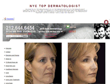 Tablet Screenshot of nyctopdermatologist.org